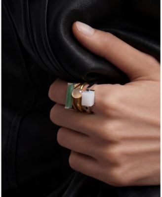 Halo Chalcedony Cabochon Ring