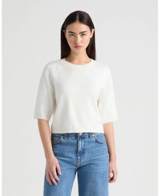 Women's Sequined Short Sleeve Sweater