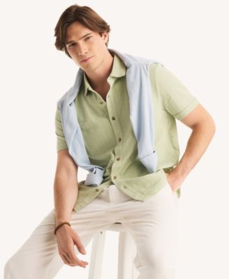 Men's Seersucker Short-Sleeve Shirt