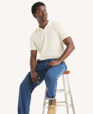 Men's Short-Sleeve Sweater Polo Shirt