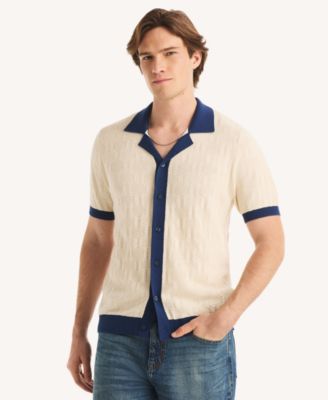 Men's Short-Sleeve Polo Sweater