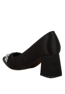 Women's Abatina Satin Diamante Embellished Pumps