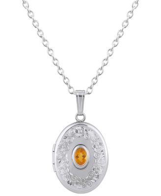 Citrine (3/8 ct. t.w.) Pendant Necklace in Sterling Silver (Also Available in Muti-Stones)