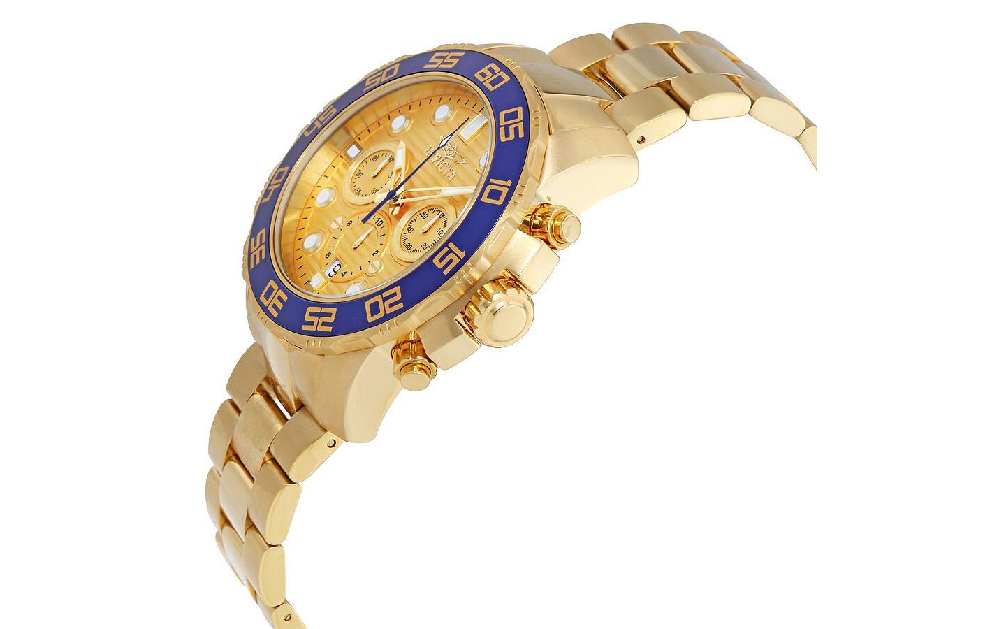 Мужские часы Invicta 22227 Pro Diver Quartz Chronograph Dial, цвет: Золотой — фото 2