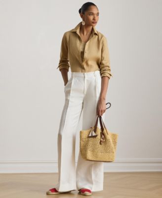 Women's Point Collar Button Placket Shirt