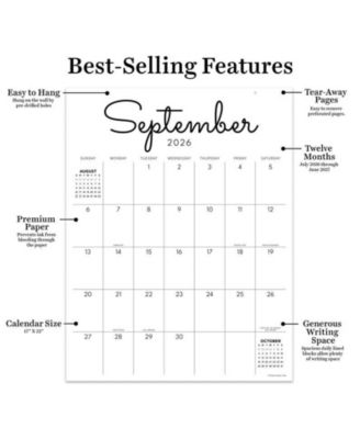 July 2026 - June 2027 Large Art Poster Wall Calendar