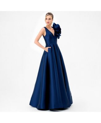 Women's Mirella V Neck Ruffle Gown