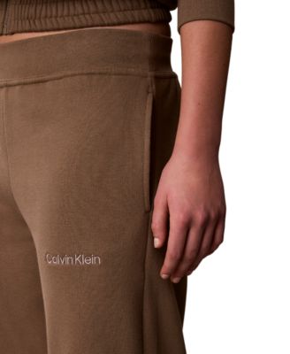 Women's Cropped Wide-Leg Sweatpants