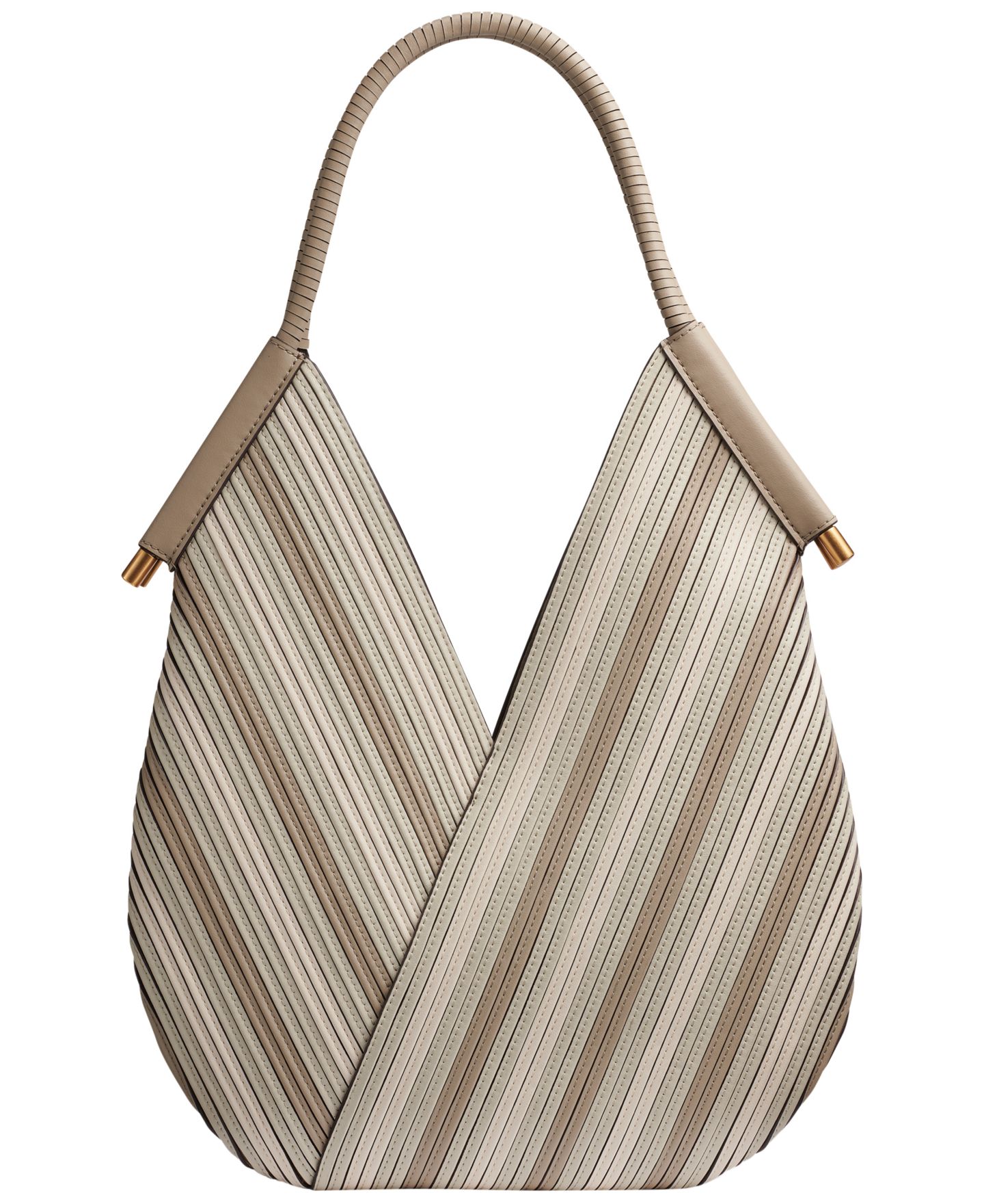 Женская сумка Donna Karan New York Baldwin Chevron Large Shoulder, цвет: Нейтральный разноцветный — фото 2