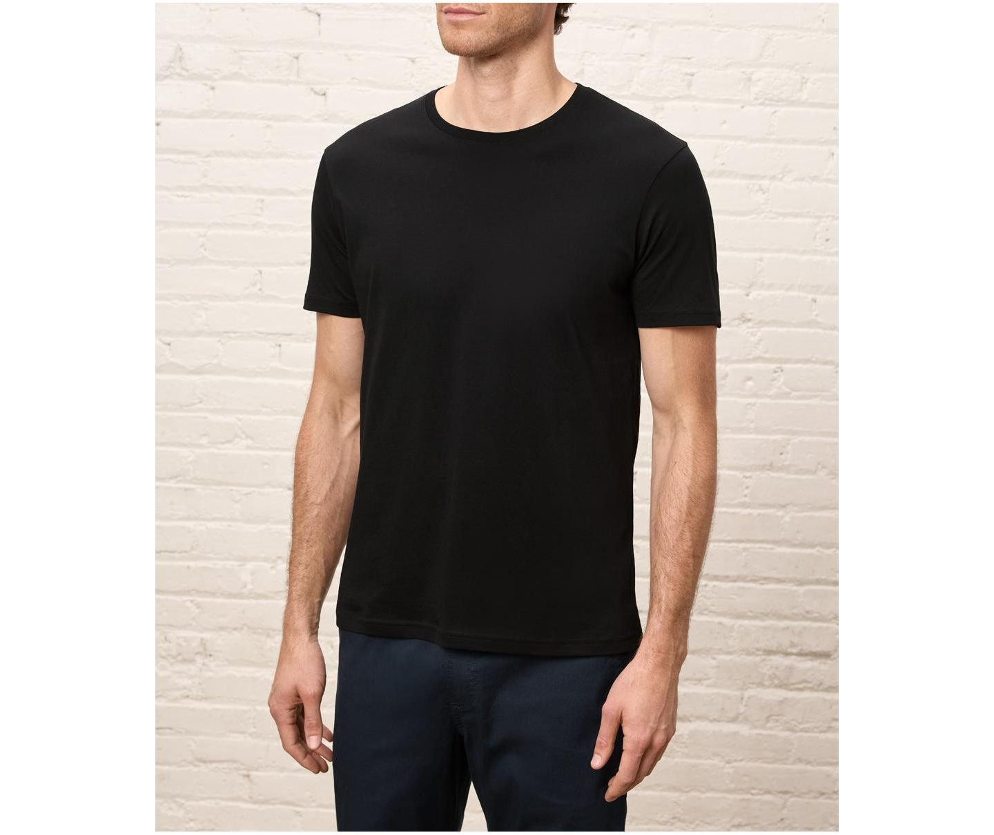 Мужская футболка Pact Organic Cotton Softspun Essential Crewneck, цвет: Чёрный — фото 1