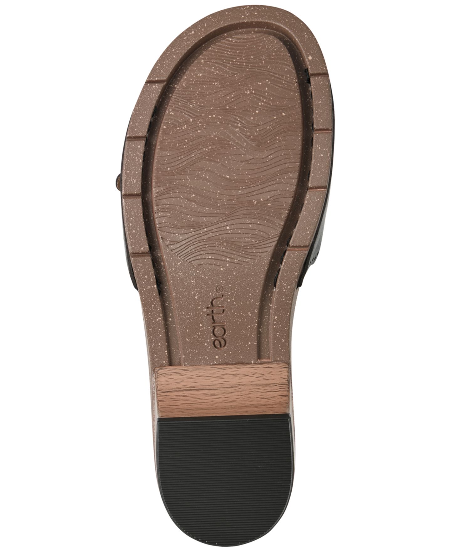 Женские сандалии Earth Haisly Leather Buckle Band Block Heel, цвет: Чёрный кожаный — фото 5