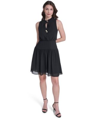 Women's V-Neck Fit & Flare Mini Dress