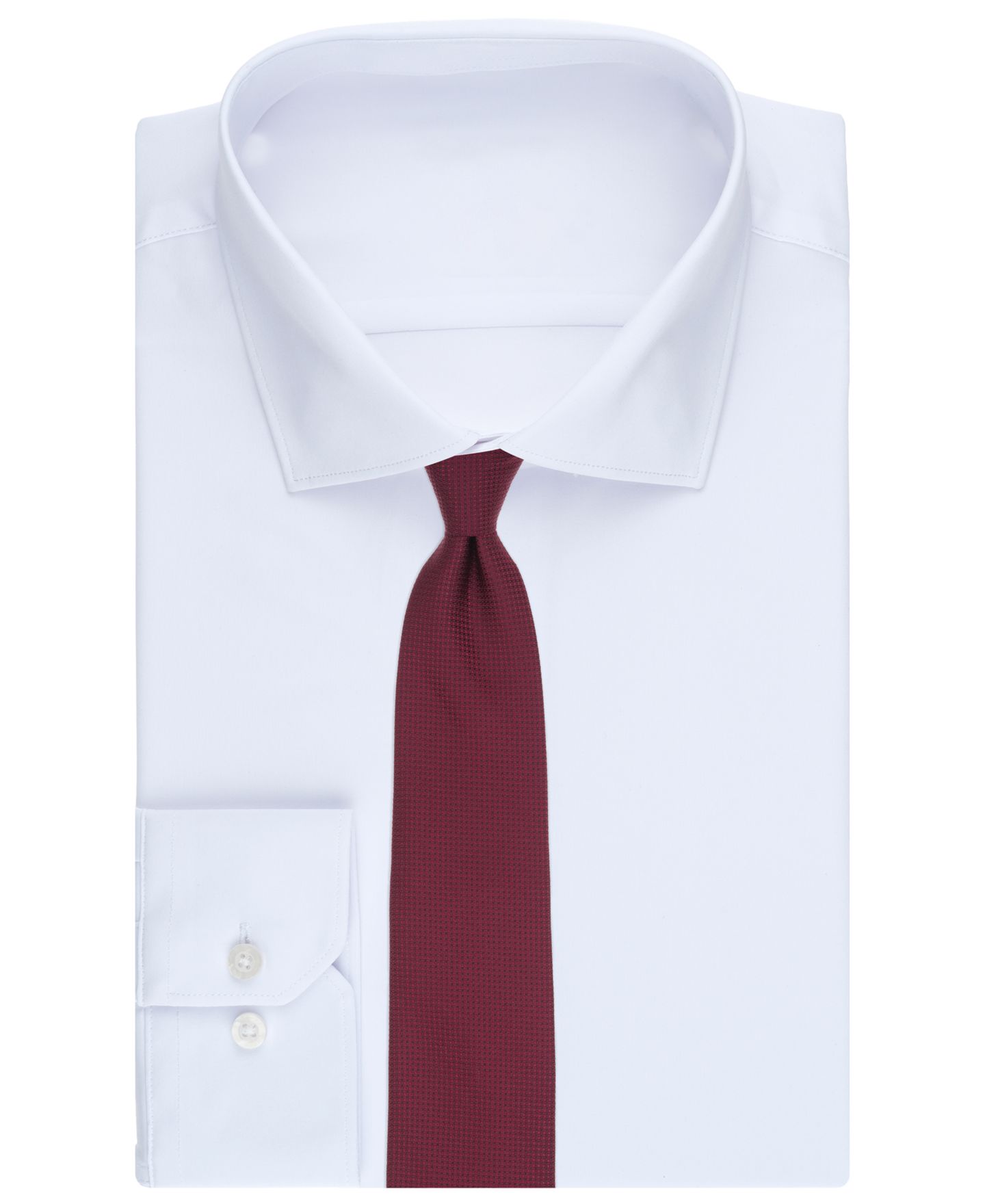 Мужской галстук Michael Kors Eden Solid Tie, цвет: Бордовый — фото 3