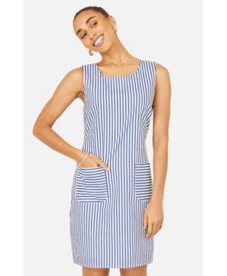 Women's Stripe Cotton Shift Dress