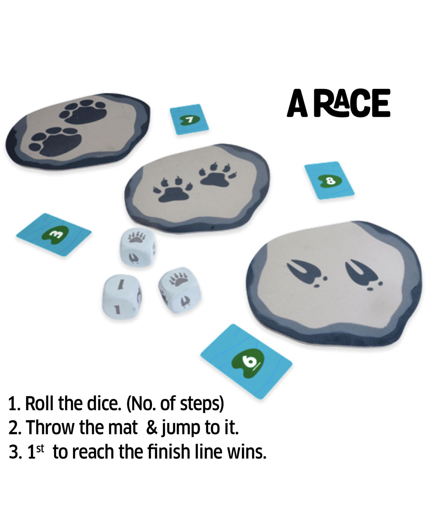 Детская игрушка Chalk & Chuckles Stepping Stones Active Movement Math Physical Game, Ages 3+ — фото 2