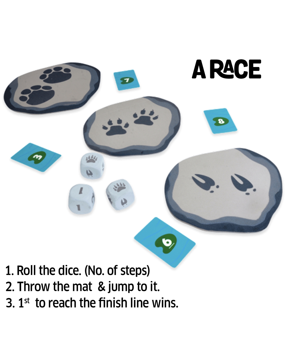 Chalk & Chuckles Active Movement Math Game Stepping Stone