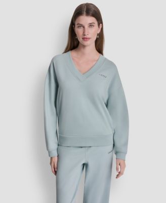 Sport Women's Metallic Bubble Logo V-Neck Sweatshirt