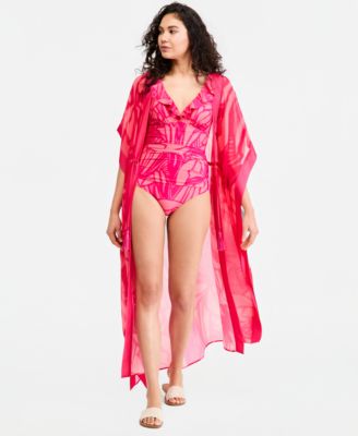 Ruffle Plunge Underwire Tummy Control One-Piece Swimsuit