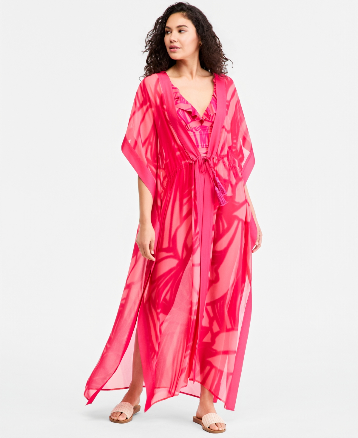 Dkny Women's Tie-Front Cover-Up Kaftan