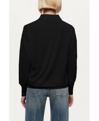 Women's Knit Polo Sweater