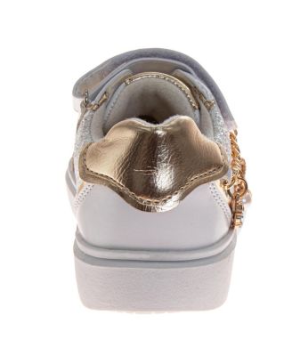 Little Girls Kensie Sneakers Glitter Charms Easy Hook-and-Loop Stylish