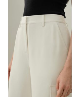 Women's Silk Crepe Cargo Pant