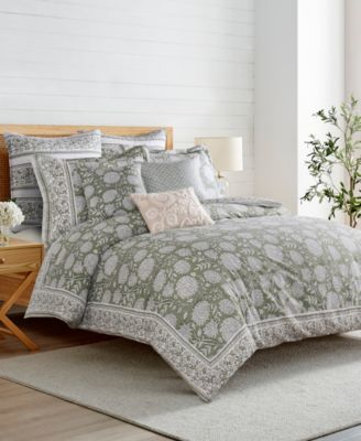 Adare Reversible 3-Pc. Duvet Cover Set, Queen