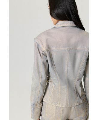 Women's Metallic Denim Jacket