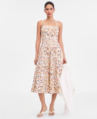 Women's Sleeveless Seamed Midi Dress