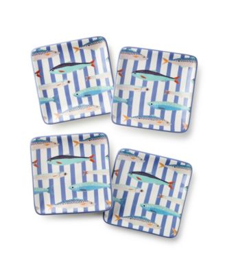 Something Fishy Canape Plates, Set of 4