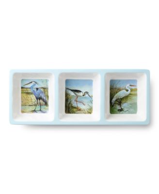 Coastal Birds Melamine 3-Pc. Hostess Set
