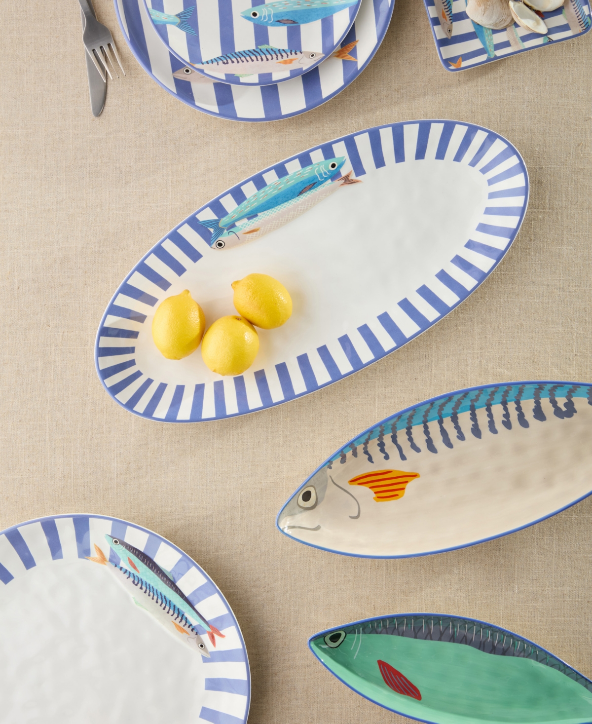 Certified International Something Fishy Platter