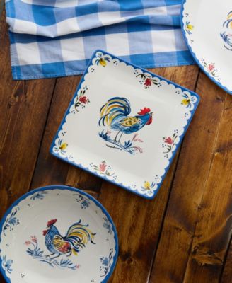 French Rooster Square Platter