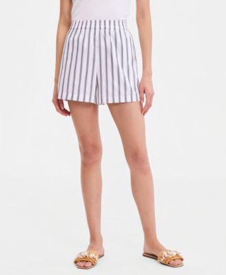 Women's Striped Pull-On Cotton Shorts