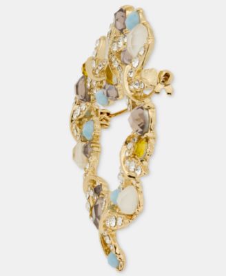 Mixed Stone Heart Wreath Pin