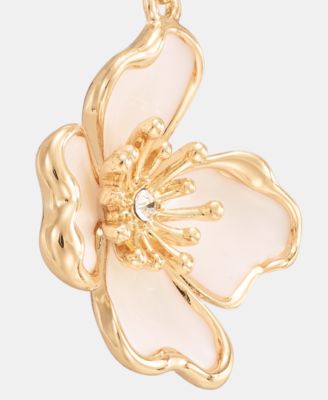 Textured Flower Drop Earrings