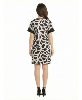 Petite Abstract Print Knee Length Dress