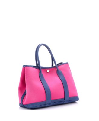 30 Garden Party Tote Toile and Leather