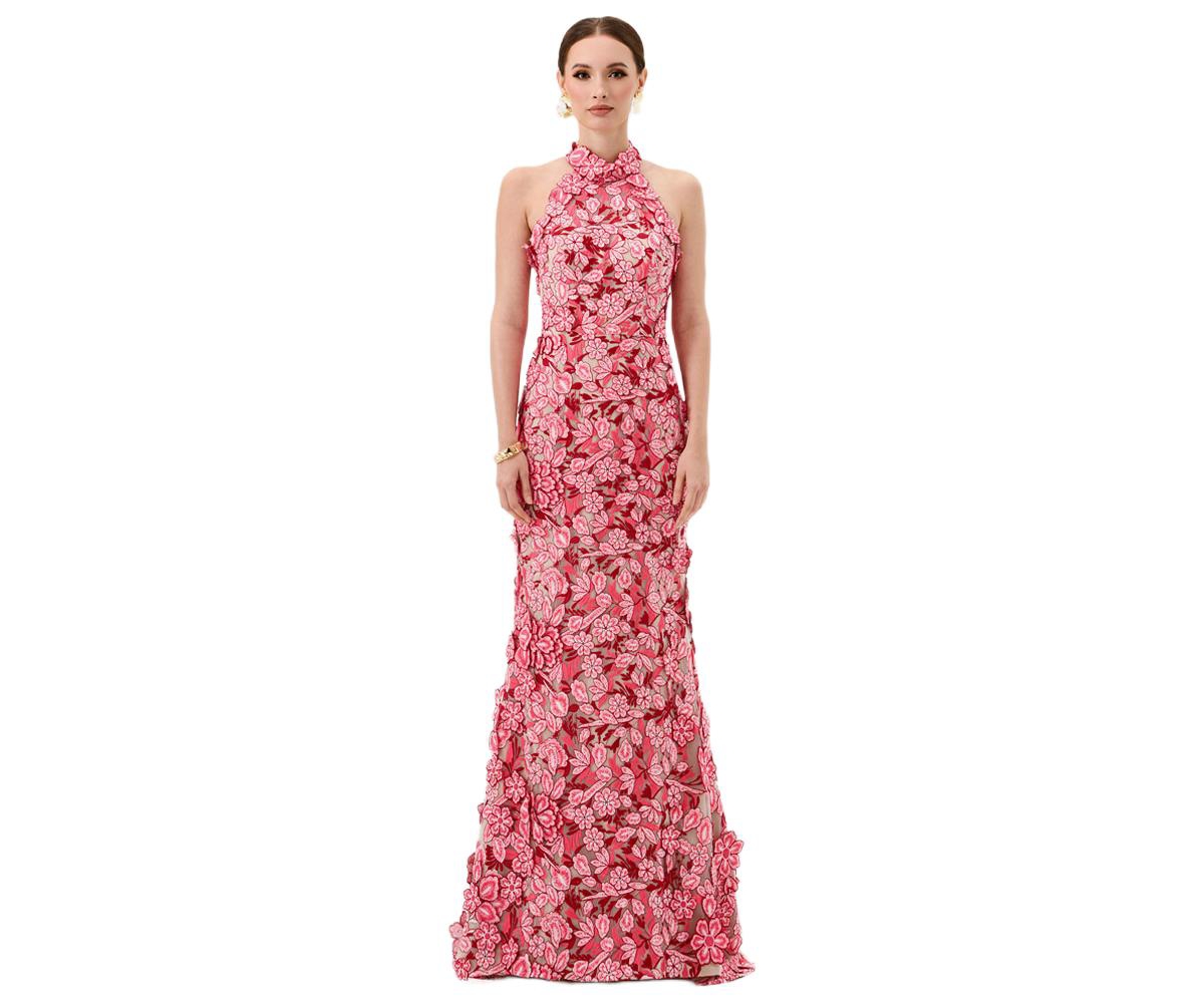Bariano Women's Salome High Neck Gown