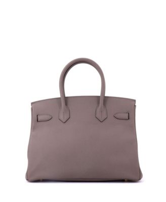 Birkin 30 Handbag Grey Epsom with Gold Hardware