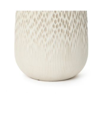 Antique  13.38" Round Planter, Deep-to-Light Gradient Texture, Tapered Design