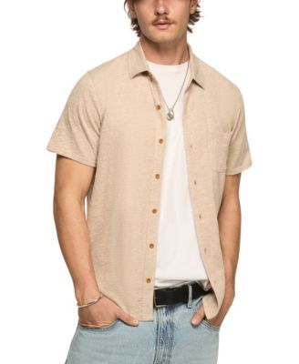 Men's Short-Sleeve Linen Knit Shirt