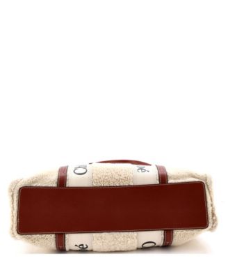 Large Woody Tote Shearling with Leather