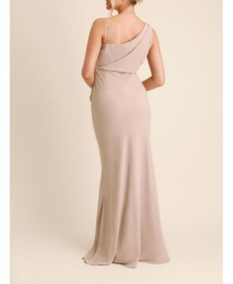 Women's Cowl Front Chiffon Bridesmaid Dress
