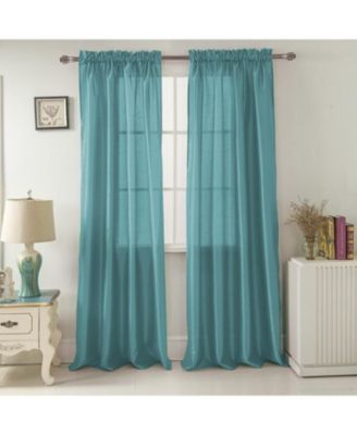 100% Polyester 82 GSM Faux Silk Nikki Rod Pocket Curtain Panel