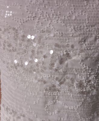 Women's Sequin Gathered Shoulder Blouse