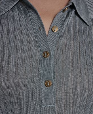 Women's Short-Sleeve Polo Sweater