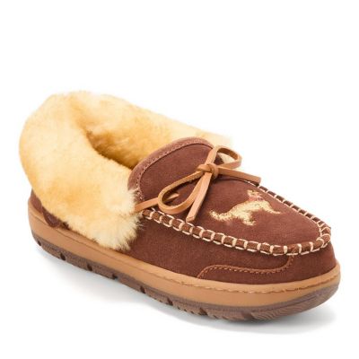 Women's Gladstone Genuine Shearling Moccasin with Stitching