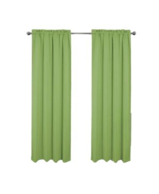 100% Polyester Twilight Blackout Rod Pocket Curtain Panel 54" x 90" Sage