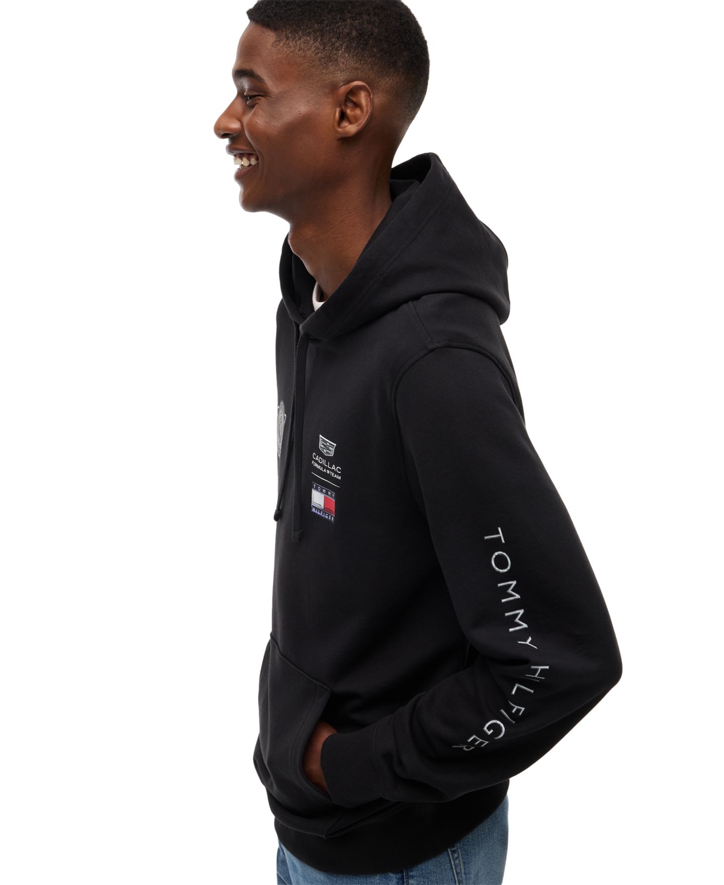 Мужское худи Tommy Hilfiger x Cadillac F1® Racing Graphic, цвет: Чёрный — фото 2